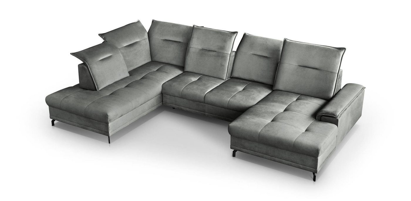 Beautysofa Polsterecke Bruno U, U-Form Polsterecke XXL, Sitztiefenverstellung, verstellbaren Kopfstützen Beautysofa Polsterecke Bruno U, U-Form Polsterecke XXL, Sitztiefenverstellung, verstellbaren Kopfstützen von Beautysofa
