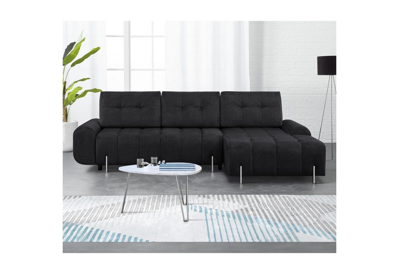 Beautysofa Polsterecke Carry, links oder rechts, L-From Ecksofa, Couch mit Bettkasten + Schlaffunktion, für Wohnzimmer von Beautysofa