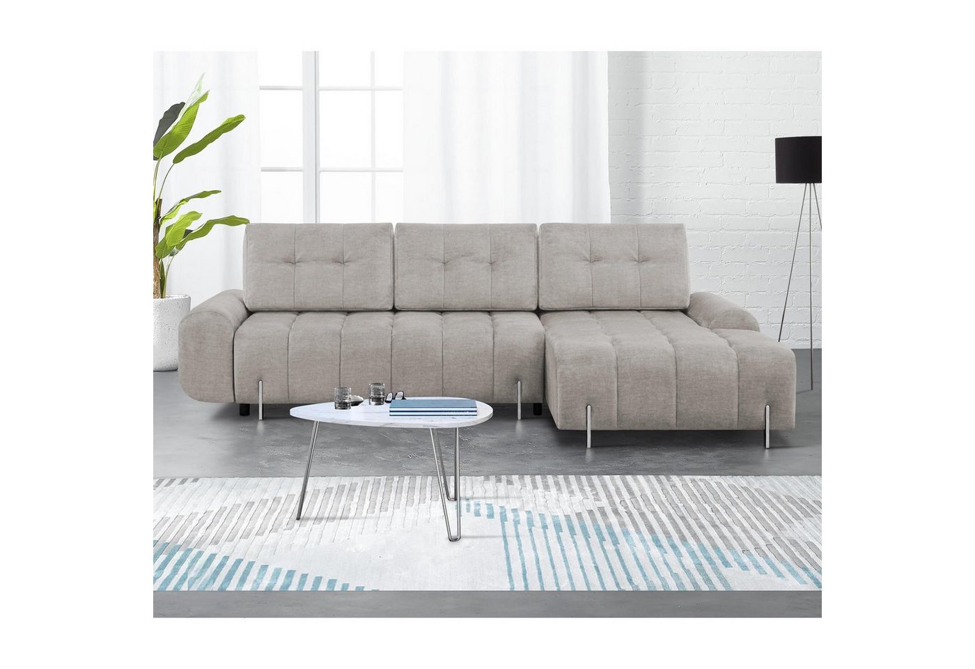 Beautysofa Polsterecke Carry, links oder rechts, L-From Ecksofa, Couch mit Bettkasten + Schlaffunktion, für Wohnzimmer von Beautysofa