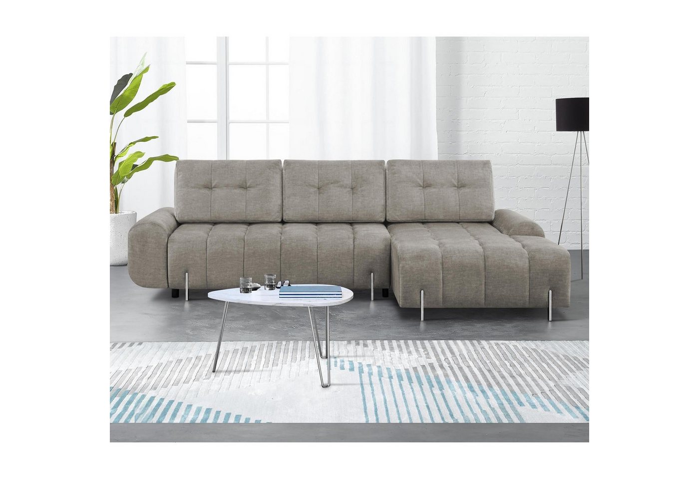 Beautysofa Polsterecke Carry, links oder rechts, L-From Ecksofa, Couch mit Bettkasten + Schlaffunktion, für Wohnzimmer von Beautysofa