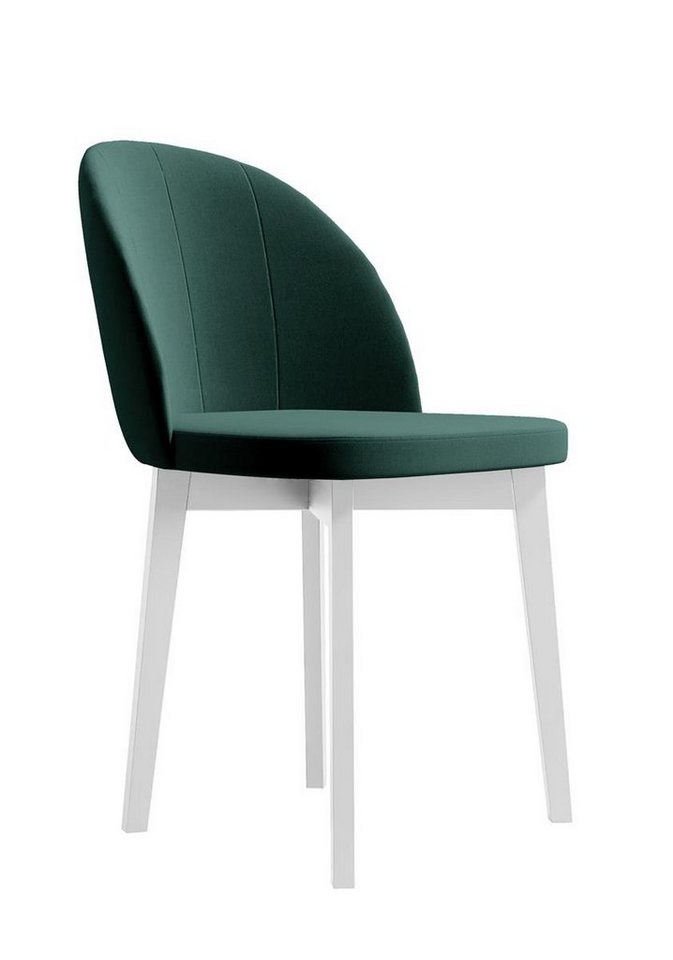 Beautysofa Polsterstuhl Luxor (Holzbeine in Weiß, Schwarz oder Buche,gepolsterte Sitz), Esszimmer Holzstuhl im modernes Design von Beautysofa