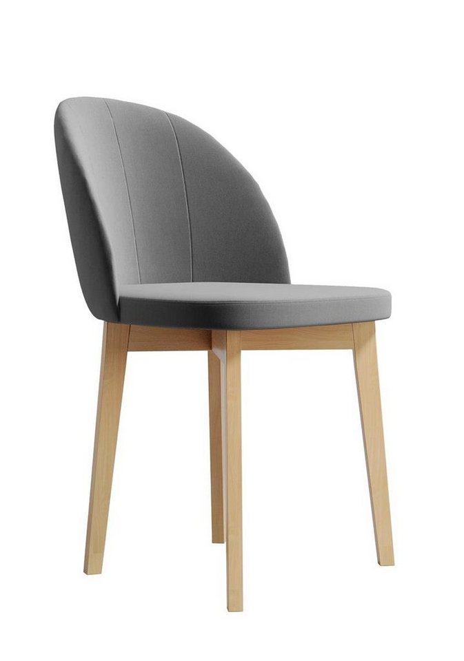 Beautysofa Polsterstuhl Luxor (Holzbeine in Weiß, Schwarz oder Buche,gepolsterte Sitz), Esszimmer Holzstuhl im modernes Design von Beautysofa