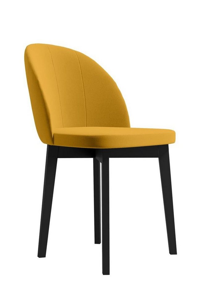 Beautysofa Polsterstuhl Luxor (Holzbeine in Weiß, Schwarz oder Buche,gepolsterte Sitz), Esszimmer Holzstuhl im modernes Design von Beautysofa