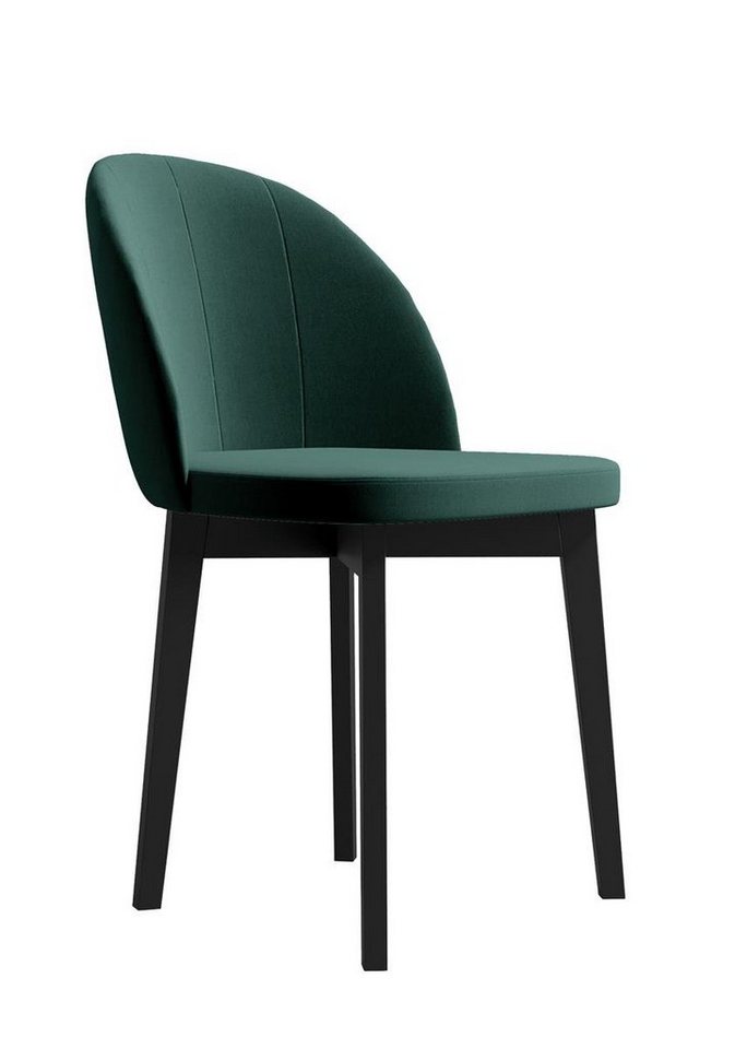 Beautysofa Polsterstuhl Luxor (Holzbeine in Weiß, Schwarz oder Buche,gepolsterte Sitz), Esszimmer Holzstuhl im modernes Design von Beautysofa