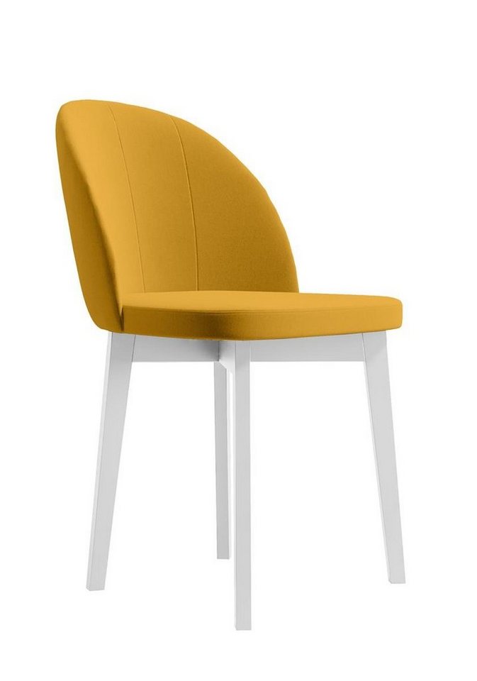 Beautysofa Polsterstuhl Luxor (Holzbeine in Weiß, Schwarz oder Buche,gepolsterte Sitz), Esszimmer Holzstuhl im modernes Design von Beautysofa