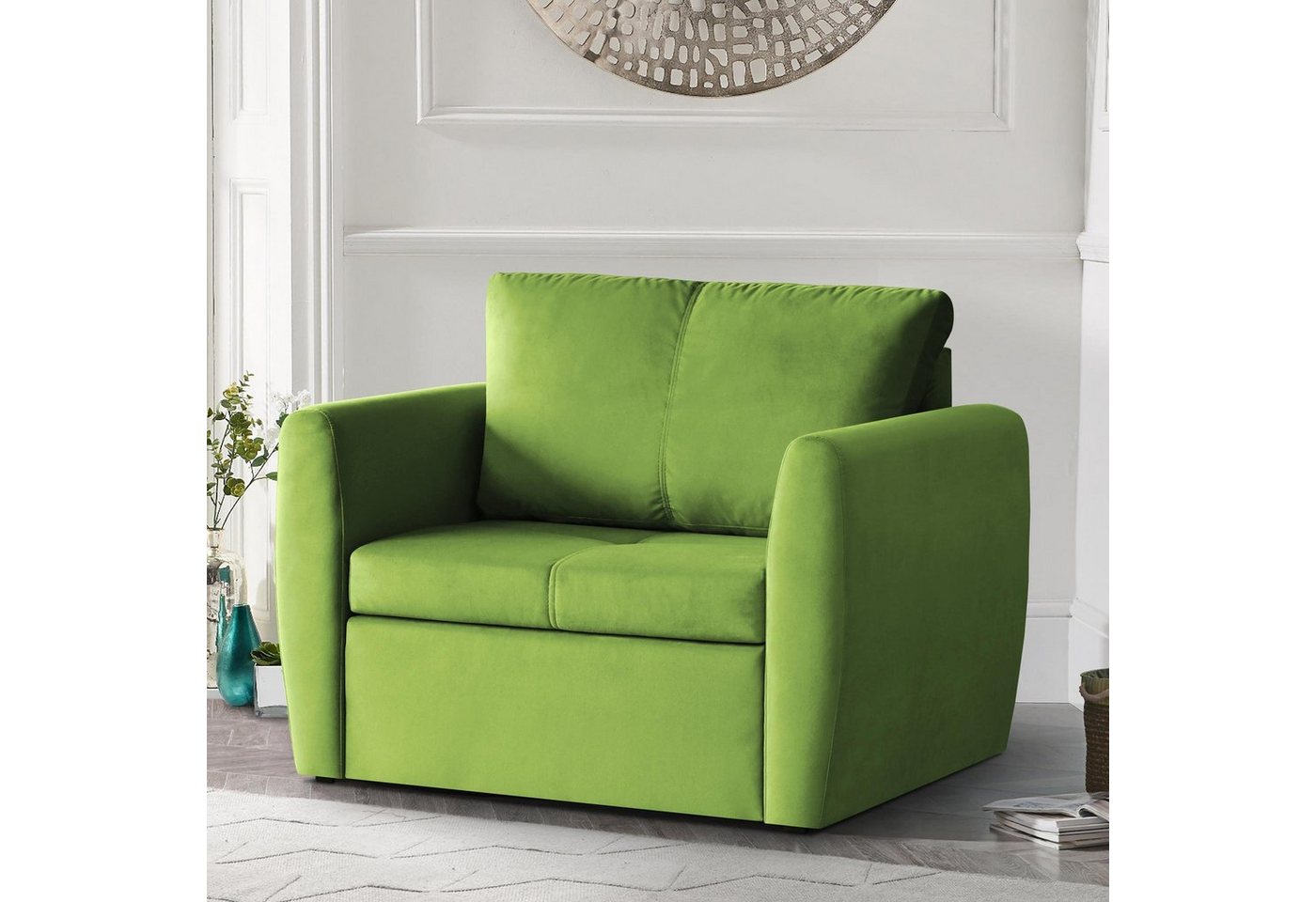 Beautysofa Relaxsessel Kamel (im modernes Design), Sessel mit Bettkasten und Schlaffunktion, Polstersessel aus Velours von Beautysofa