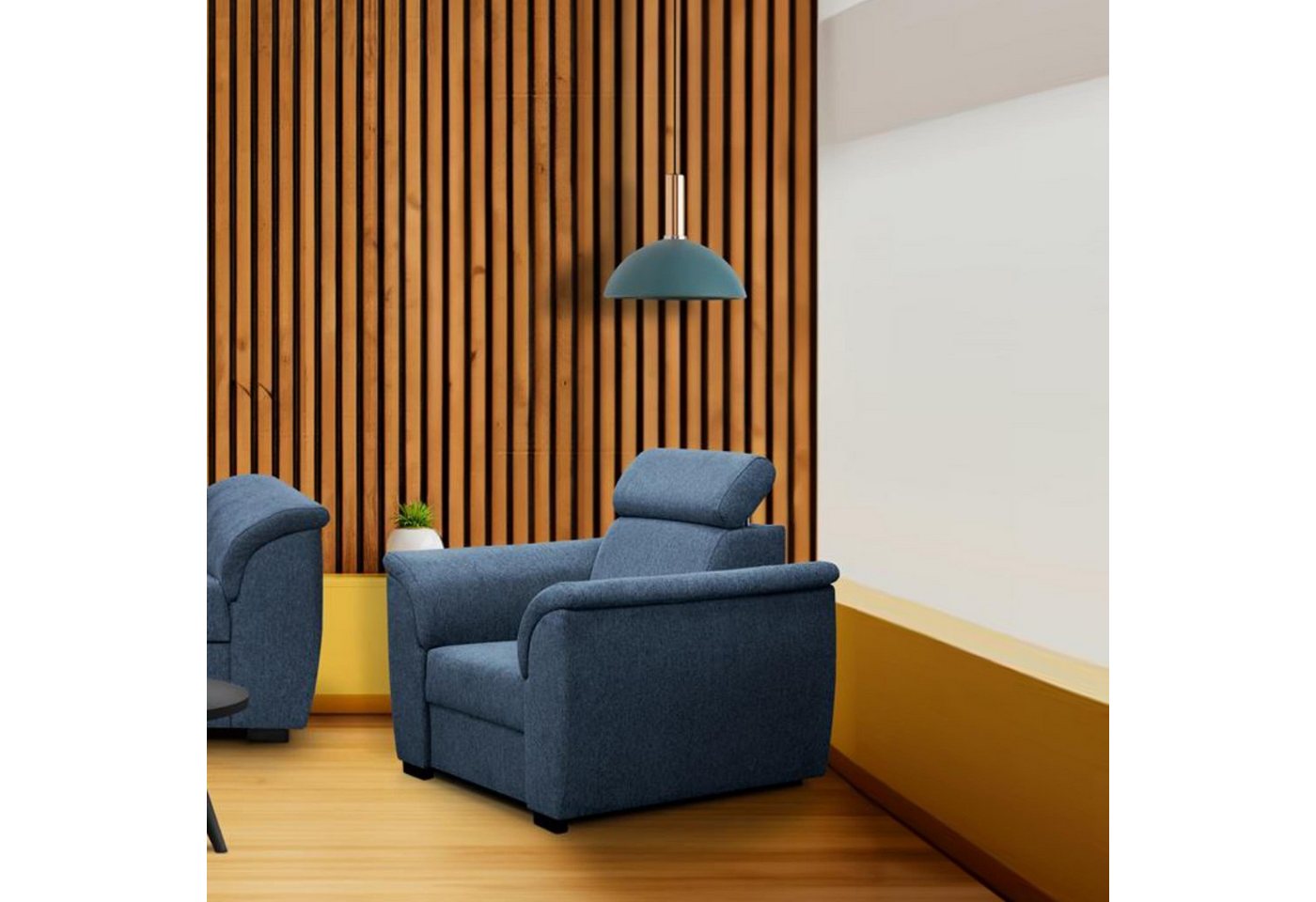 Beautysofa Relaxsessel Madera (modern Lounge Polstersessel mit Wellenfedern), stilvoll Sessel mit verstellbare Kopfstütze von Beautysofa