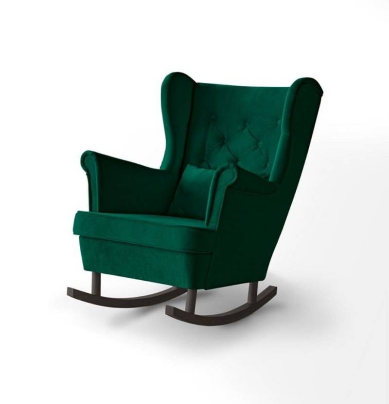 Beautysofa Schaukelsessel Fabio, mit Einbringung in die Wohnung (Holzbeine in Weiß, Buche oder Wenge Farbe) von Beautysofa