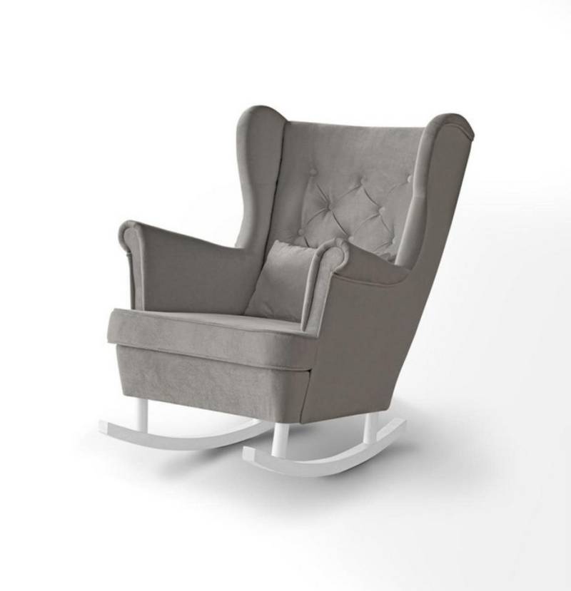 Beautysofa Schaukelsessel Fabio, mit Einbringung in die Wohnung (Holzbeine in Weiß, Buche oder Wenge Farbe) von Beautysofa