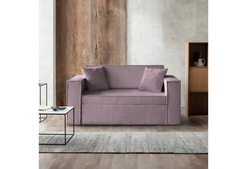 Beautysofa Schlafsofa Dave II, Liegefläche 188 x 122 cm, Bettkasten, Loungesofa mit Relaxfunktion, 157 cm Doppelsofa für Wohnzimmer, modernes Sofa aus Cordstoff von Beautysofa