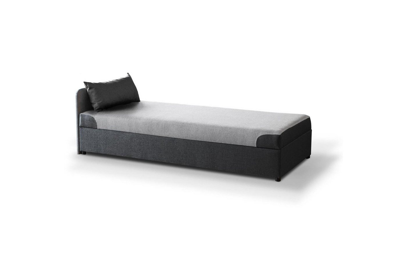 Beautysofa Schlafsofa Roland, 90 x 200 cm Einzelsofa, Strukturgewebe-Bezug Sofa, mit Relaxfunktion, mit Bettkasten, im modernes Stil von Beautysofa