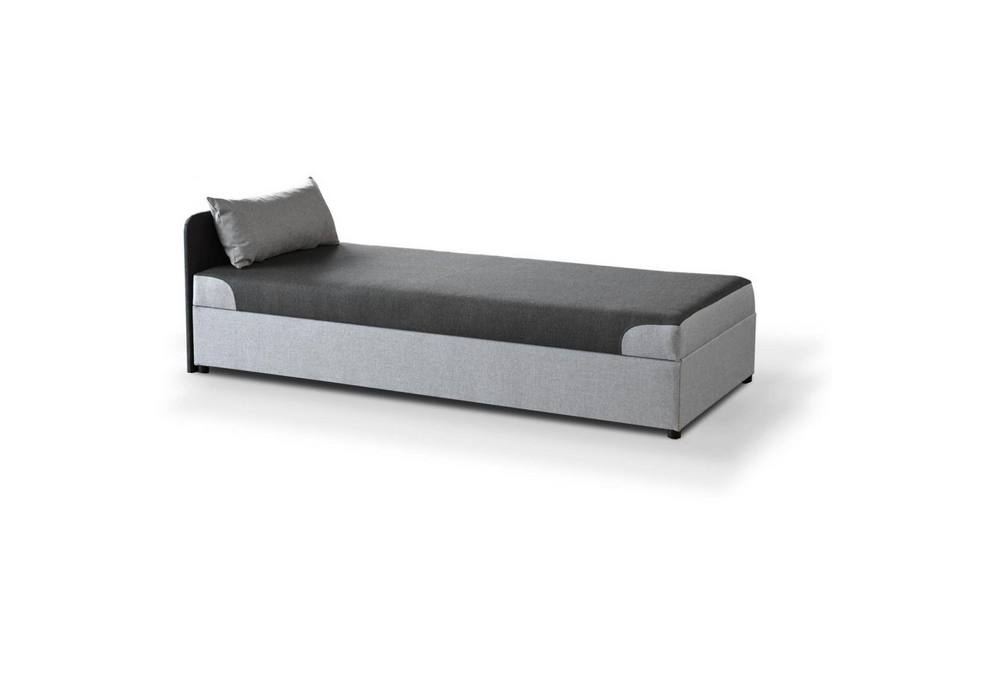 Beautysofa Schlafsofa Roland, 90 x 200 cm Einzelsofa, Strukturgewebe-Bezug Sofa, mit Relaxfunktion, mit Bettkasten, im modernes Stil von Beautysofa