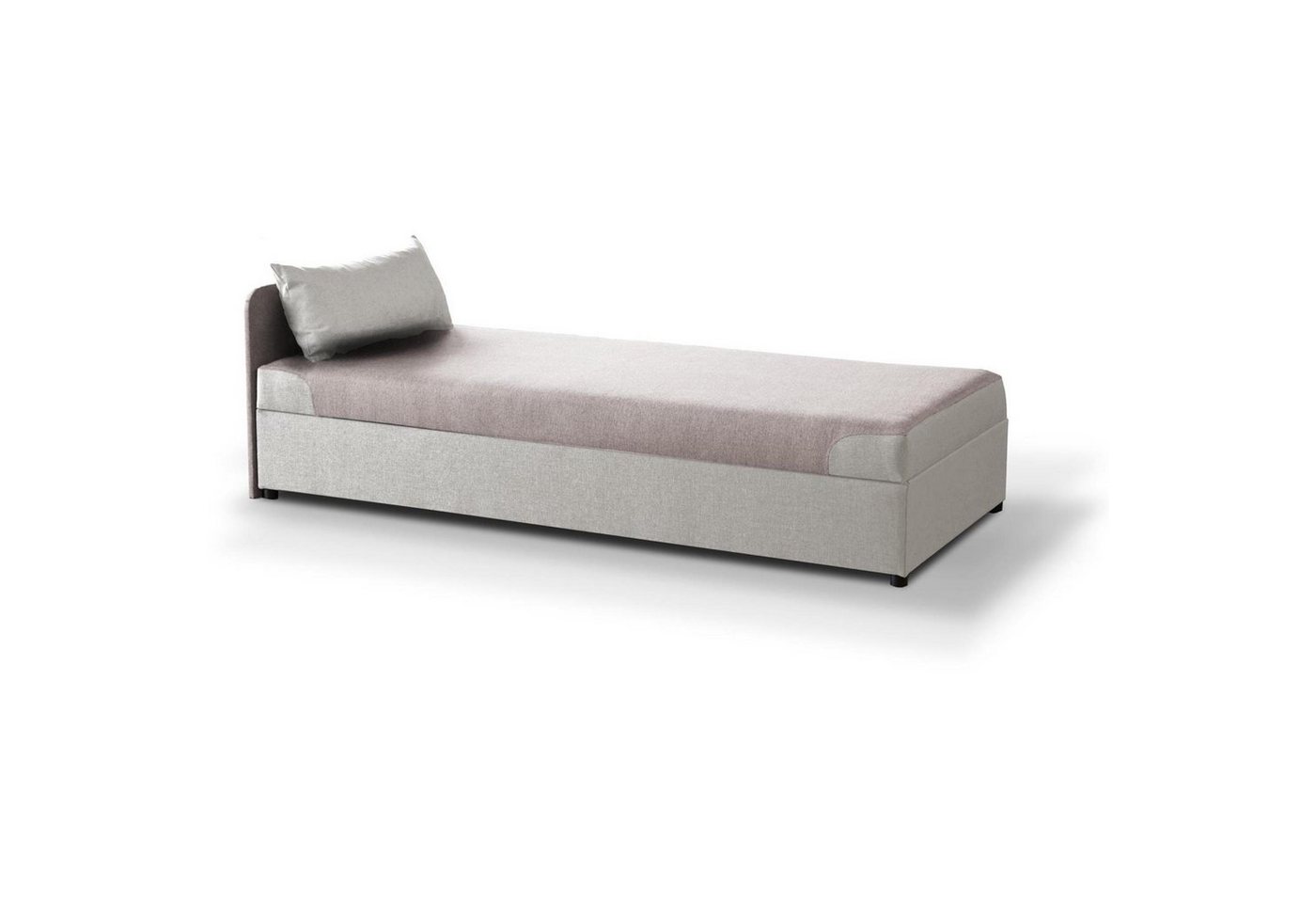 Beautysofa Schlafsofa Roland, 90 x 200 cm Einzelsofa, Strukturgewebe-Bezug Sofa, mit Relaxfunktion, mit Bettkasten, im modernes Stil von Beautysofa