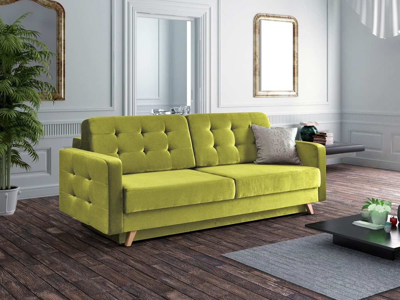 Beautysofa Schlafsofa Schlafsofa TEXAS Steppung Sofa Couch Wohnzimmer Schlaffunktion von Beautysofa