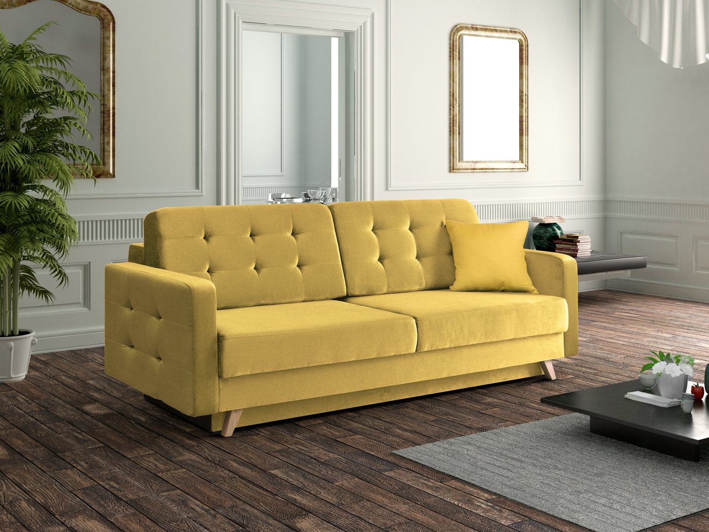 Beautysofa Schlafsofa Schlafsofa TEXAS Steppung Sofa Couch Wohnzimmer Schlaffunktion von Beautysofa