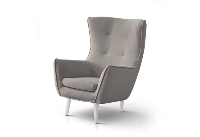 Beautysofa Sessel Moderner, stilvoller, sehr bequemer Hochstuhl Louis (B:82/H:107/T:93cm) von Beautysofa