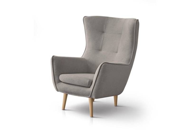 Beautysofa Sessel Moderner, stilvoller, sehr bequemer Hochstuhl Louis (B:82/H:107/T:93cm) von Beautysofa