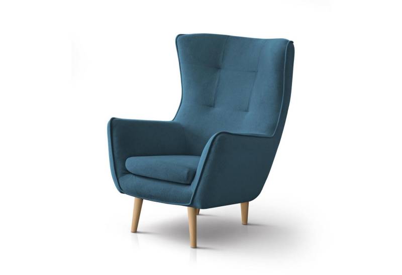 Beautysofa Sessel Moderner, stilvoller, sehr bequemer Hochstuhl Louis (B:82/H:107/T:93cm) von Beautysofa