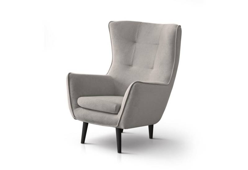 Beautysofa Sessel Moderner, stilvoller, sehr bequemer Hochstuhl Louis (B:82/H:107/T:93cm) von Beautysofa