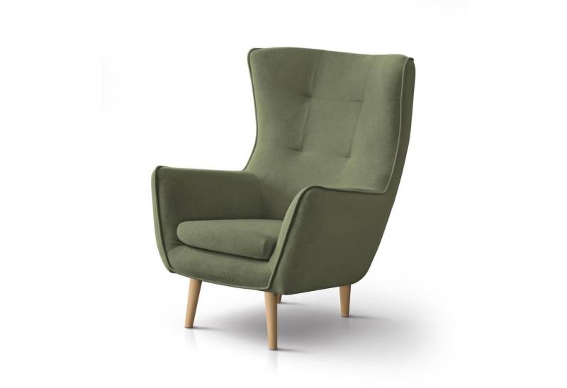 Beautysofa Sessel Moderner, stilvoller, sehr bequemer Hochstuhl Louis (B:82/H:107/T:93cm) von Beautysofa