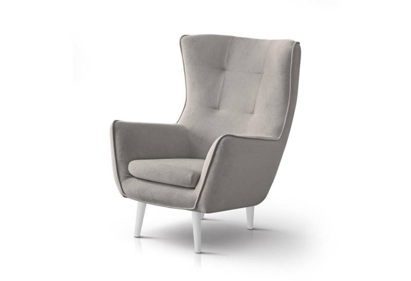 Beautysofa Sessel Moderner, stilvoller, sehr bequemer Hochstuhl Louis (B:82/H:107/T:93cm) von Beautysofa