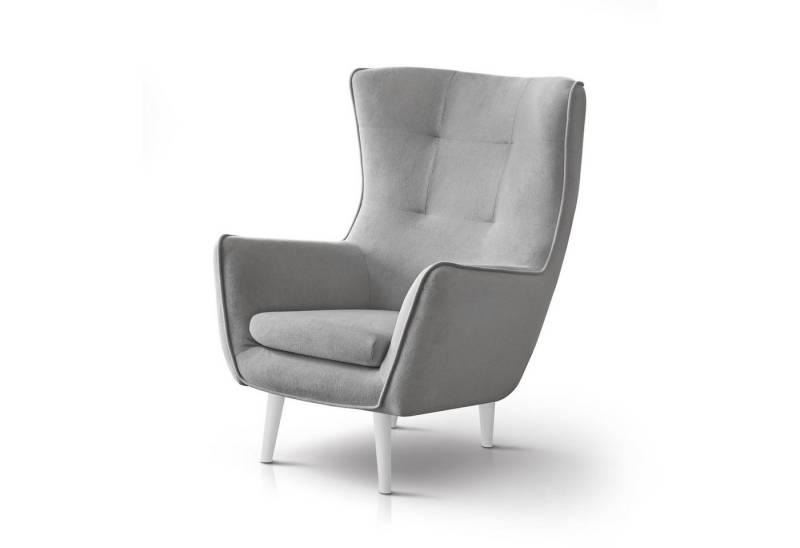 Beautysofa Sessel Moderner, stilvoller, sehr bequemer Hochstuhl Louis (B:82/H:107/T:93cm) von Beautysofa