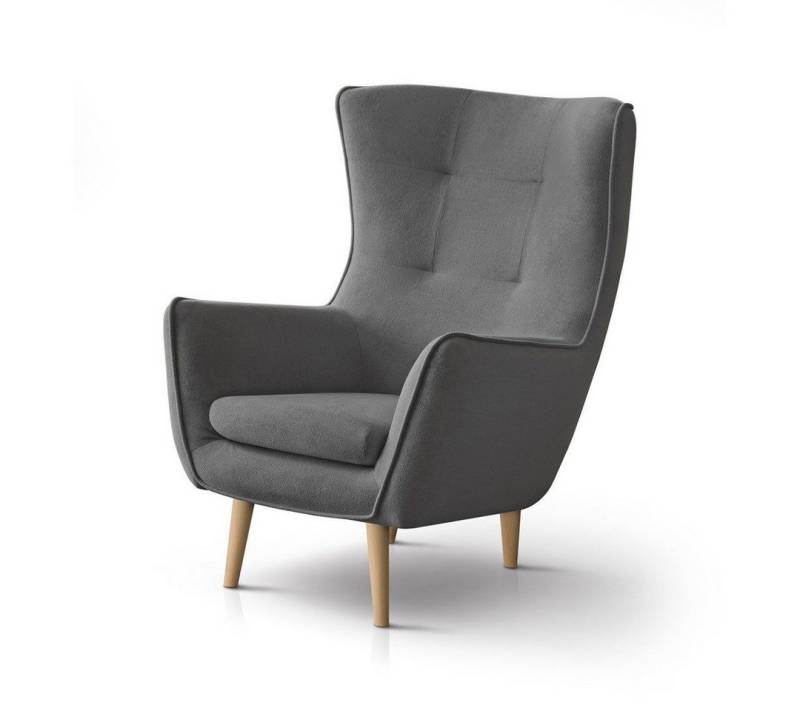 Beautysofa Sessel Moderner, stilvoller, sehr bequemer Hochstuhl Louis (B:82/H:107/T:93cm) von Beautysofa