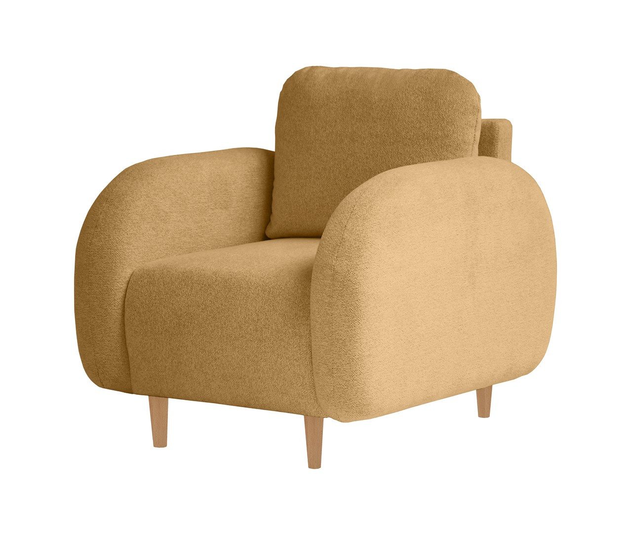 Beautysofa Sessel OPTIMO, Kunststoffbeine in schwarzer Farbe, modernes Design von Beautysofa