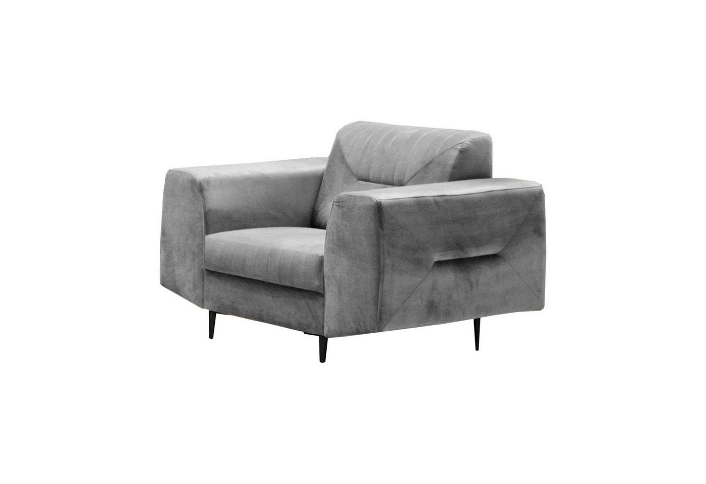 Beautysofa Sessel VENEZIA (Loungesessel im modernes Design), mit Metallbeine, Relaxsessel aus Velours von Beautysofa