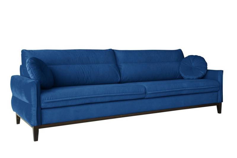 Beautysofa Sofa Belweder, 268 cm breite, Polstercouch für Wohnzimmer, 3-Sitzer Sofa aus Velourstoff, Dreisitzer im skandinavisches Stil von Beautysofa