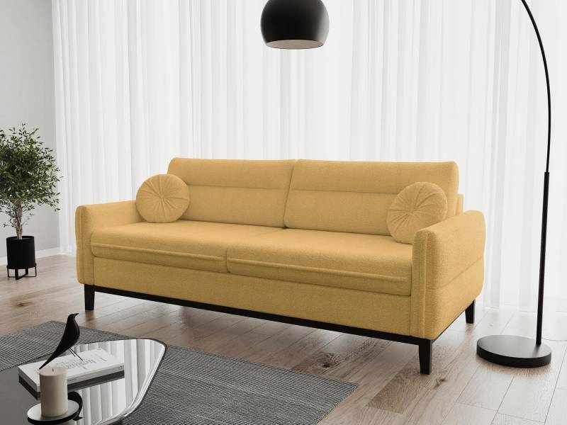 Beautysofa Sofa Belweder mit Ziernähten an schwarzen Beinen von Beautysofa