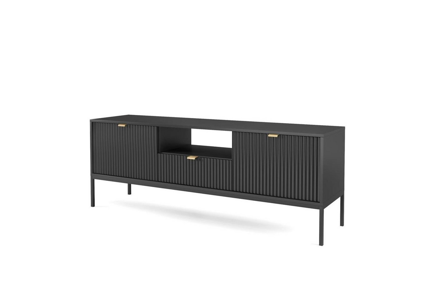 Beautysofa TV-Schrank Novia (Metallgestell, Weiß / Grau / Schwarz Farbe) für Wohnzimmer, Lowboard im modernes Stil von Beautysofa