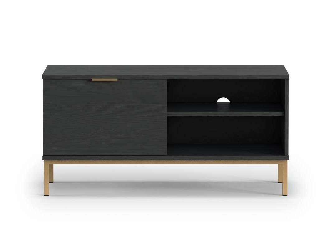 Beautysofa TV-Schrank Pula (RTV Schrank mit Einlegeboden, Marineblau / Schwarz Farbe) Tür mit Klappe mit Gasantrieb von Beautysofa