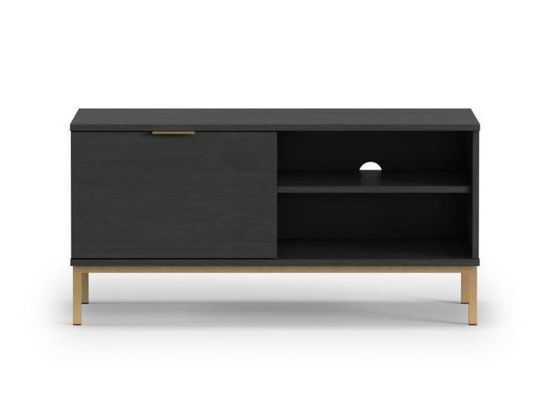 Beautysofa TV-Schrank Pula (RTV Schrank mit Einlegeboden, Marineblau / Schwarz Farbe) Tür mit Klappe mit Gasantrieb von Beautysofa