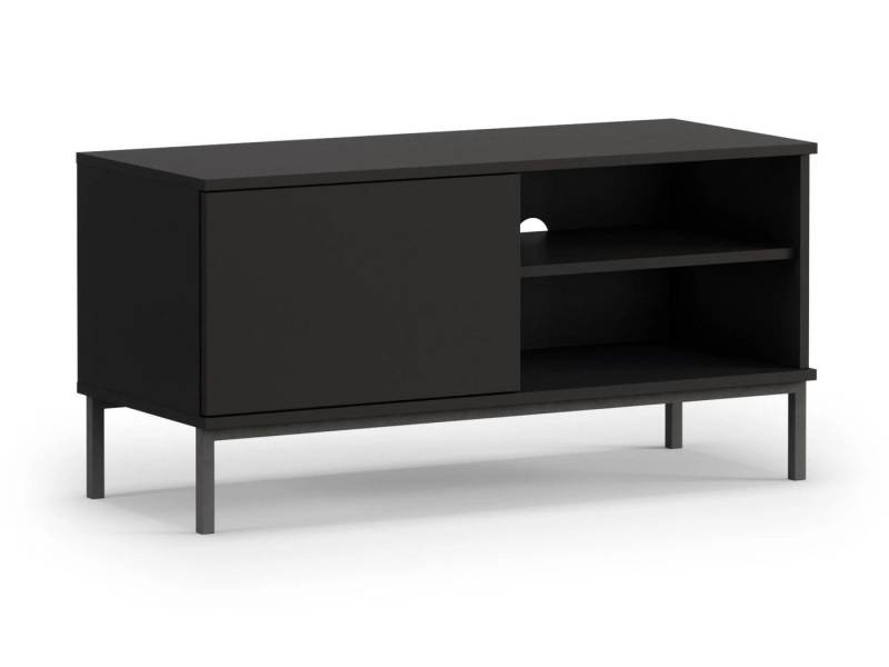 Beautysofa TV-Schrank Querty (modernes Sideboard für Wohnzimmer,mit Einlegeböden, weiße / schwarze / hikora) inklusive 1x Tür mit Push-to-Open-Methode von Beautysofa