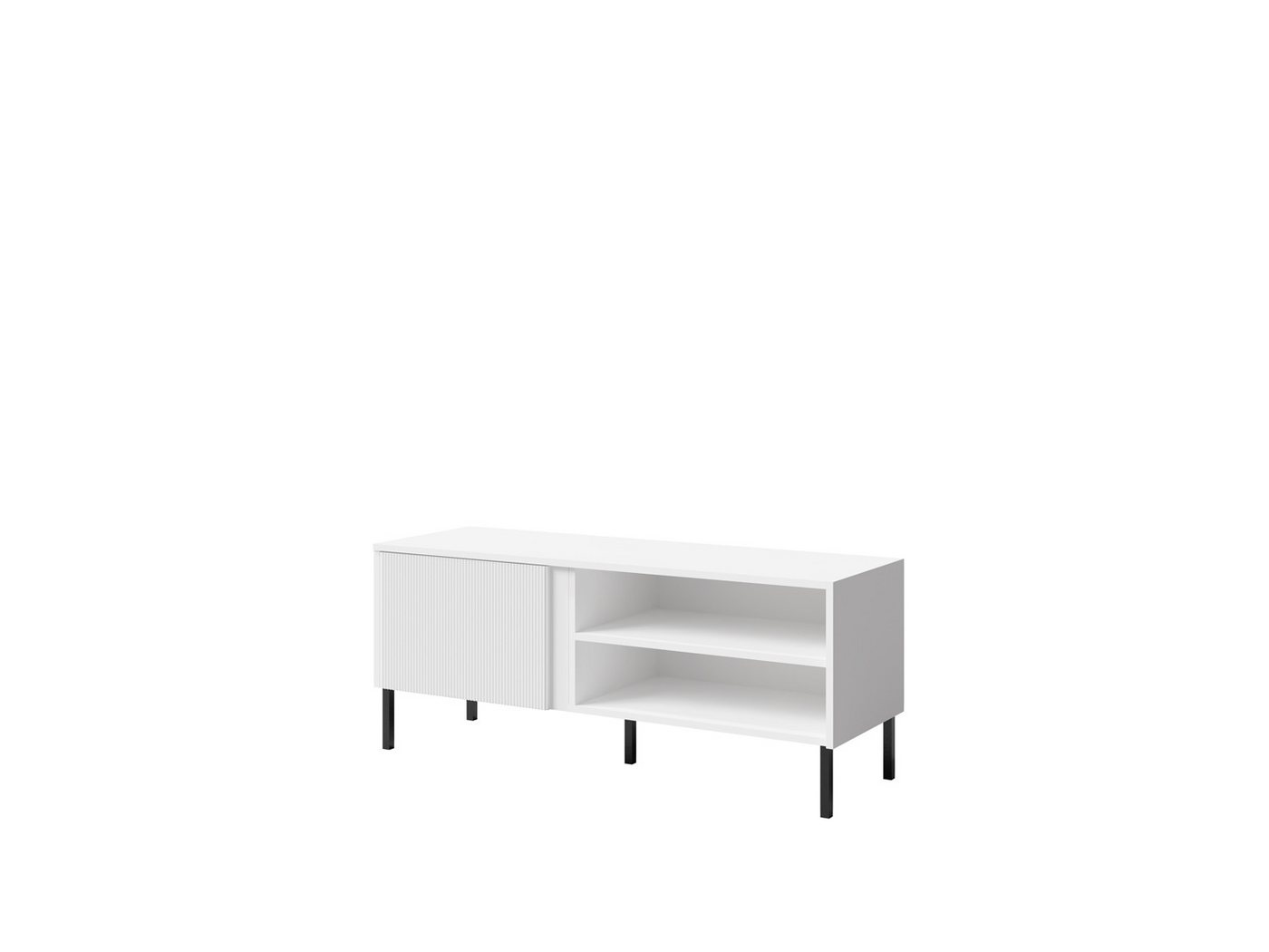 Beautysofa TV-Schrank Stilvolles modisches ordentliches elegantes RTV-Kabinett MIA 07 weiß (ABS-geschützte Kanten) B:120/H:50/T:41cm, Möbel aus MDF-Platten von Beautysofa