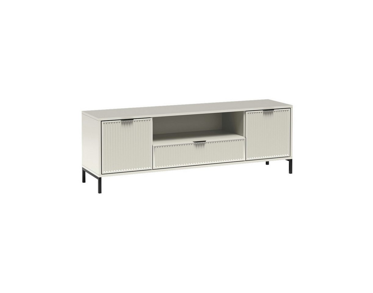 Beautysofa TV-Schrank TV-Lowboard LINNA LS‑4 – mit 2 Türen und einer Schublade mit Riffeloptik – 165 cm breit – in Indigo, Cashmere oder Green Stone Beautysofa TV-Schrank TV-Lowboard LINNA LS‑4 – mit 2 Türen und einer Schublade mit Riffeloptik – 165 cm breit – in Indigo, Cashmere oder Green Stone von Beautysofa