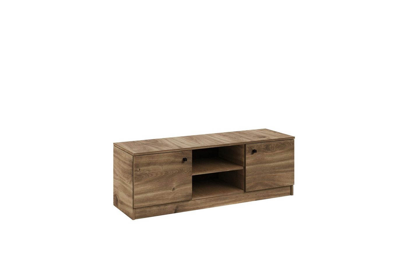 Beautysofa TV-Schrank W6 120 cm (B 120 cm x H 48,5 cm x T 40 cm Fersehtisch) 2 Drehtüren, 2 Bodenregale, Außregal, Lowboard in Loft Stil von Beautysofa