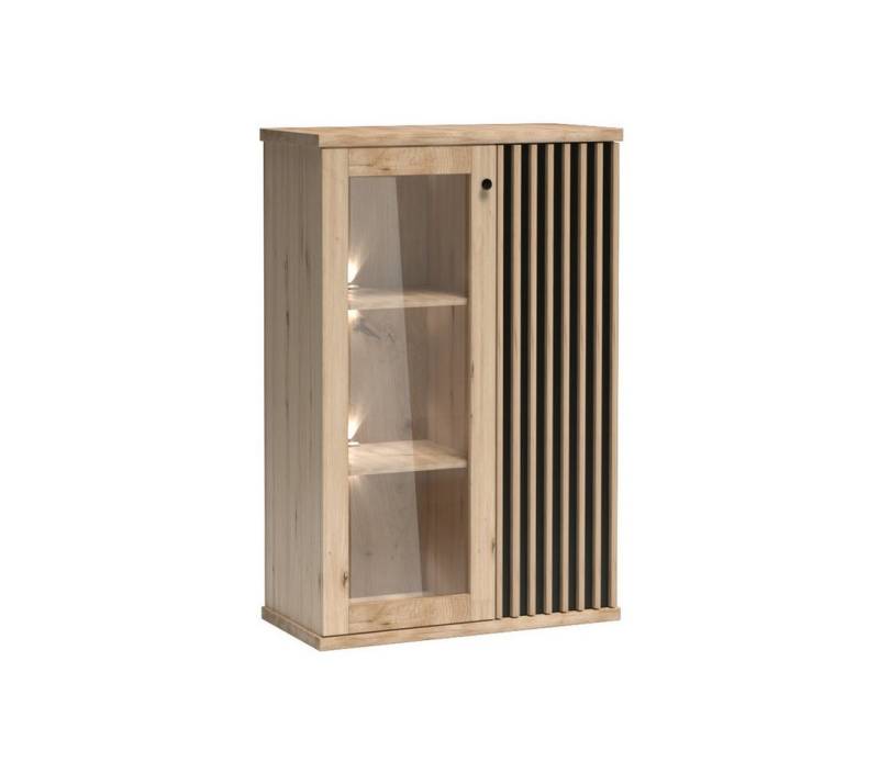 Beautysofa Vitrine CAYA C-3, 2-türig mit einer Glasfront & Soft-Close mit oder ohne Metallbeine und LED-Beleuchtung erhältlich von Beautysofa
