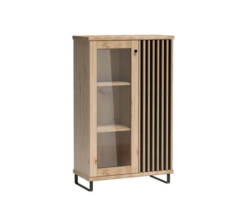 Beautysofa Vitrine CAYA C-3, 2-türig mit einer Glasfront & Soft-Close mit oder ohne Metallbeine und LED-Beleuchtung erhältlich von Beautysofa