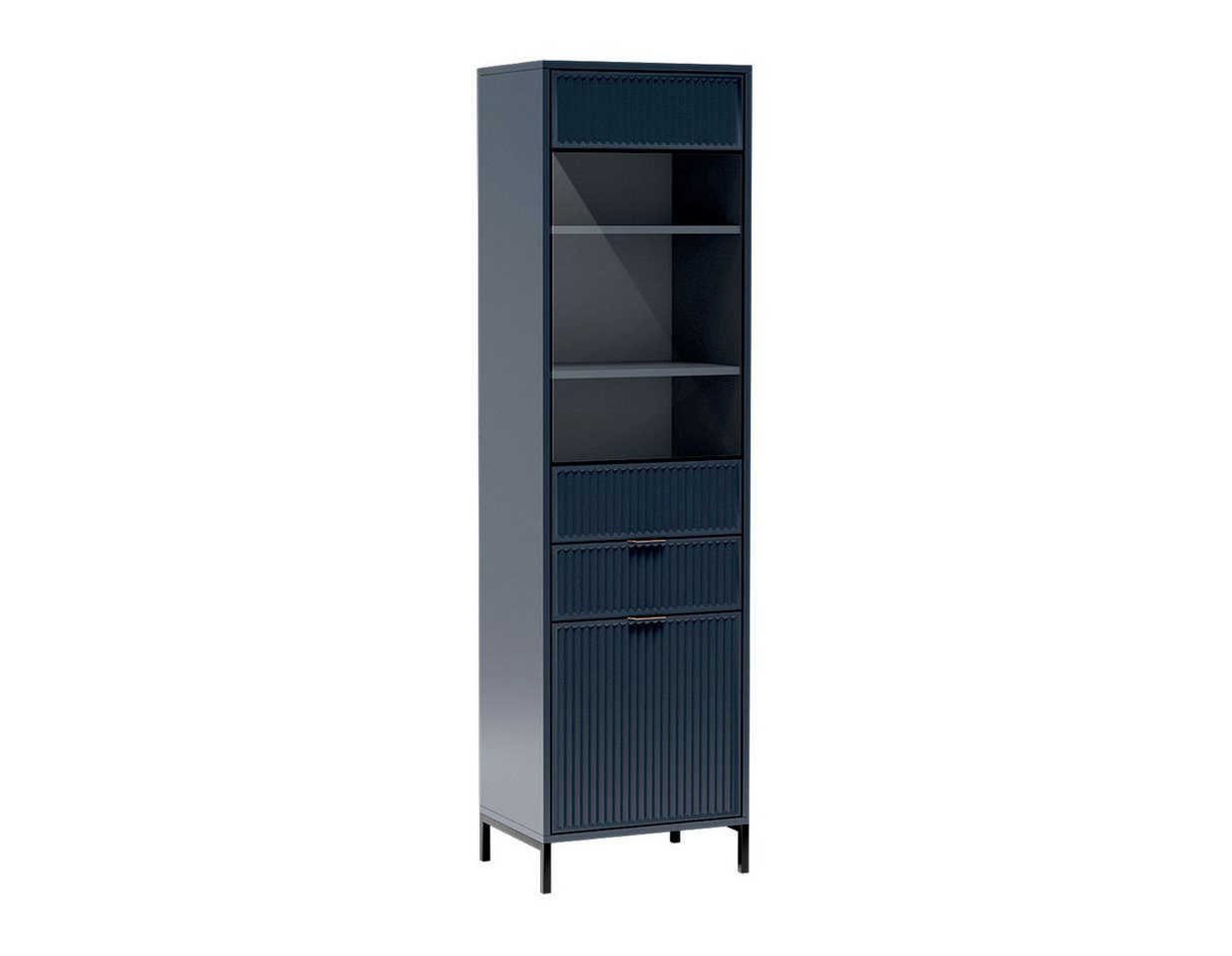 Beautysofa Vitrine LINNA LS‑5 – freistehende Vitrine mit Glastüren und einer Schublade 54 cm breit – in Indigo, Cashmere oder Green Stone Beautysofa Vitrine LINNA LS‑5 – freistehende Vitrine mit Glastüren und einer Schublade 54 cm breit – in Indigo, Cashmere oder Green Stone von Beautysofa