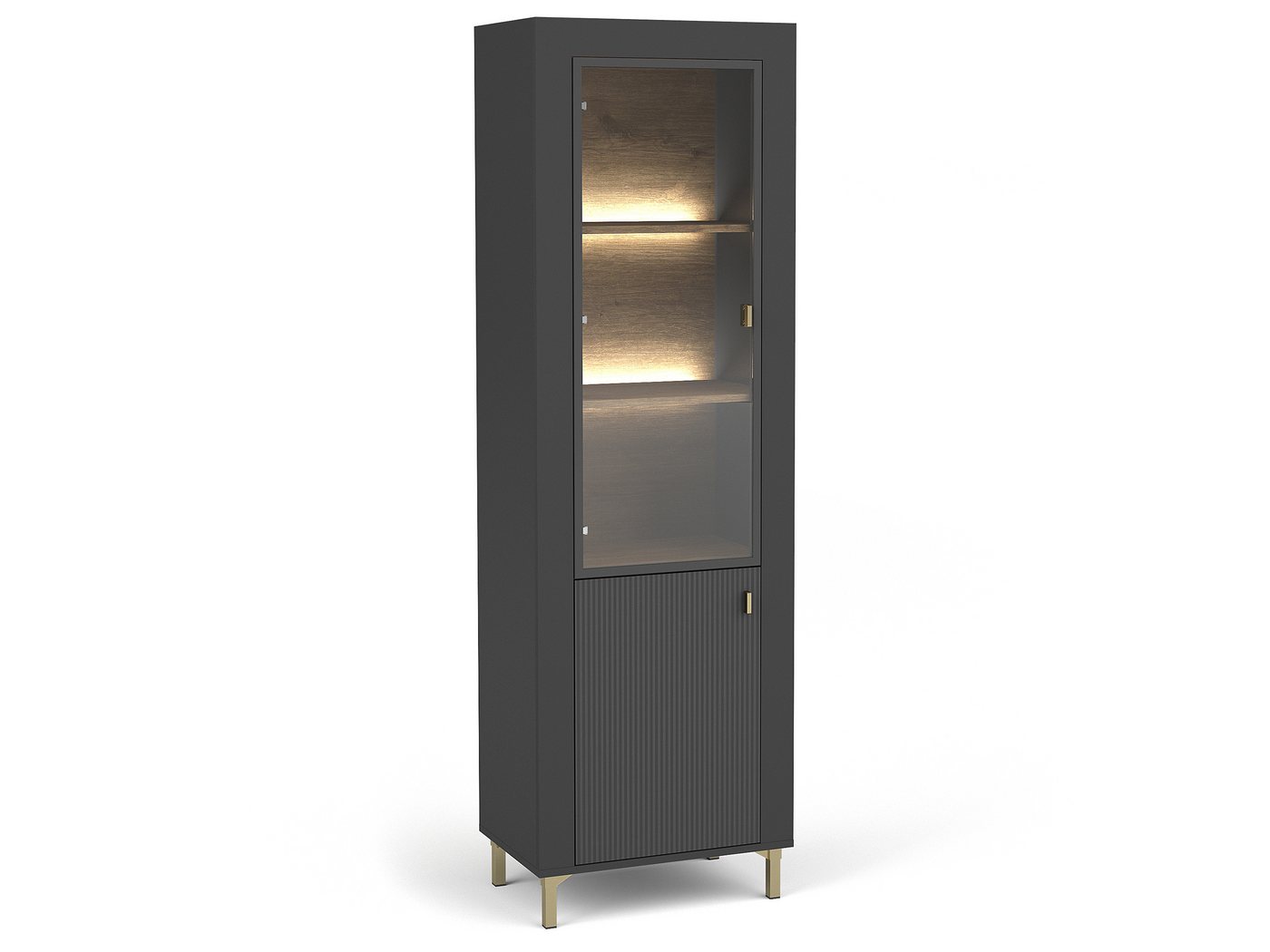 Beautysofa Vitrine MONTA 2-türig – Modernes Design (Funktionalität und hohe Qualität) Breite: 60 cm von Beautysofa