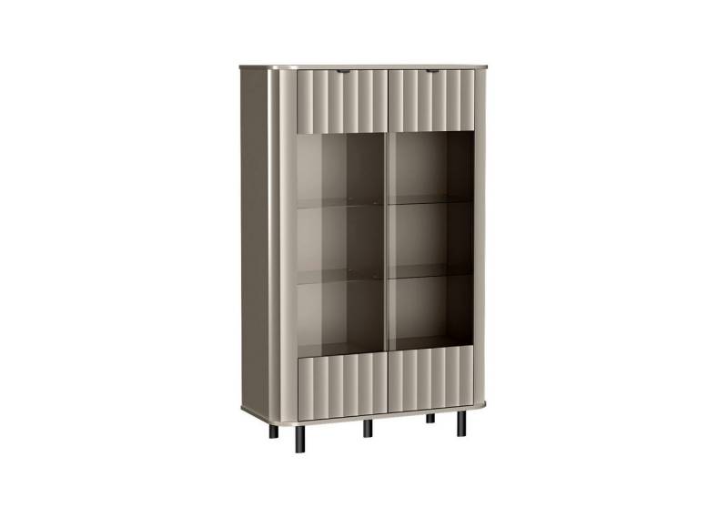 Beautysofa Vitrine NEVADA NO-9 mit 2 Glastüren – 98 cm breit, ohne LED Wohnzimmer Hochvitrine ohne Beleuchtung, modernes Design von Beautysofa