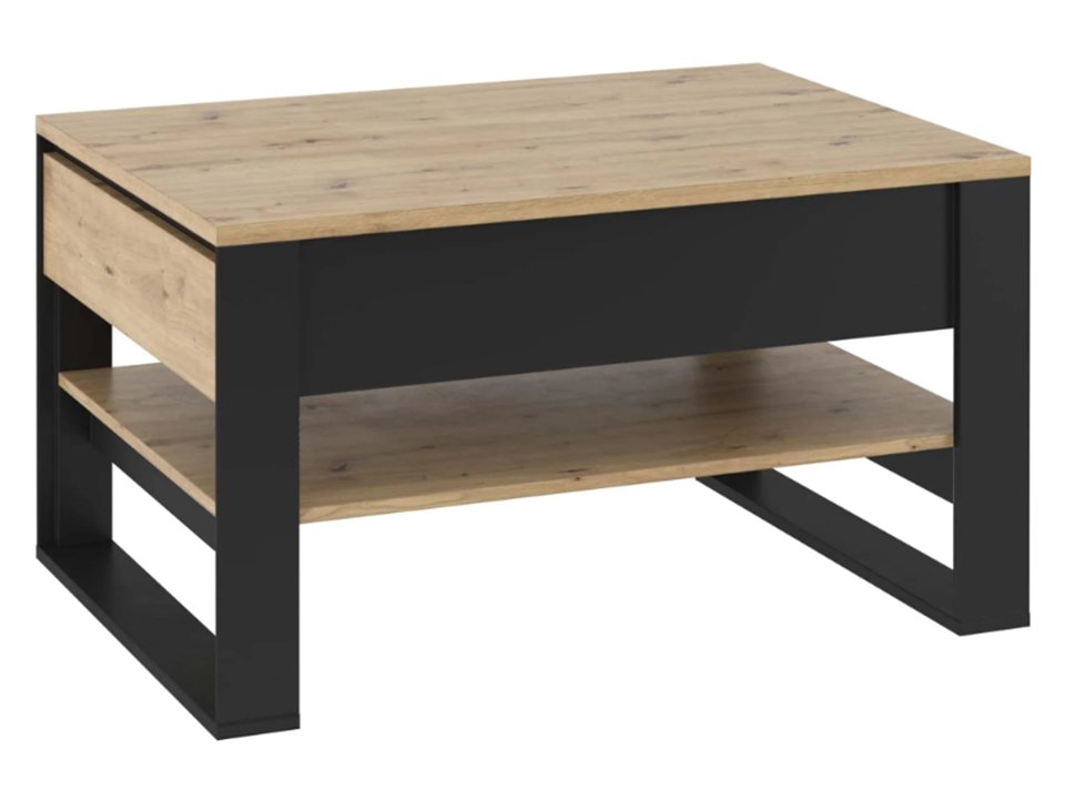 Beautysofa Wohnzimmertisch Quant (1 Regal, 2 Schubladen), praktischer moderner Couchtisch, Kaffeetisch 70 x 100 cm (B x L) von Beautysofa