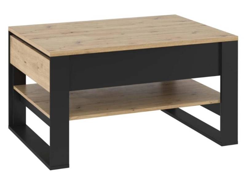 Beautysofa Wohnzimmertisch Quant (1 Regal, 2 Schubladen), praktischer moderner Couchtisch, Kaffeetisch 70 x 100 cm (B x L) von Beautysofa