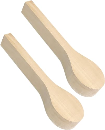 BeaverCraft BB1 Holzblock zum Löffelschnitzen Lindenholzblock für Anfänger Holzschnitzblöcke zum Holzschnitzen (2 Löffelblöcke aus Lindenholz) von BeaverCraft