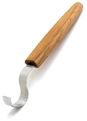 BeaverCraft Hakenmesser SK2 Eiche 3cm Klinge Holzschnitzlöffel Messer für Schüsselbecher Löffel Schnitzen Rechtshänder Holzschnitzmesser Gebogene Werkzeuge für Anfänger von BeaverCraft