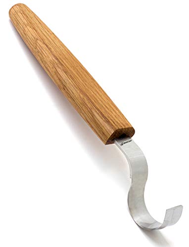 BeaverCraft Hakenmesser SK2L Eiche 3cm Klinge Holzschnitzlöffel Messer für Schüsselbecher Löffel Schnitzen Rechtshänder Holzschnitzmesser Gebogene Werkzeuge für Anfänger von BeaverCraft