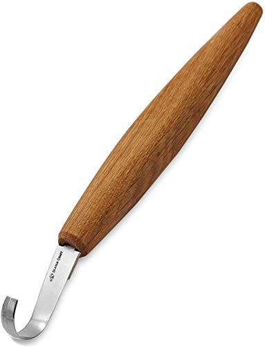 BeaverCraft Holz Schnitzmesser Hakenmesser SK5 Löffel Schnitzwerkzeuge für Anfänger & Professionelle Holzschnitzer - Hohlbeitel, Meißel für Holz Schnitzen von BeaverCraft