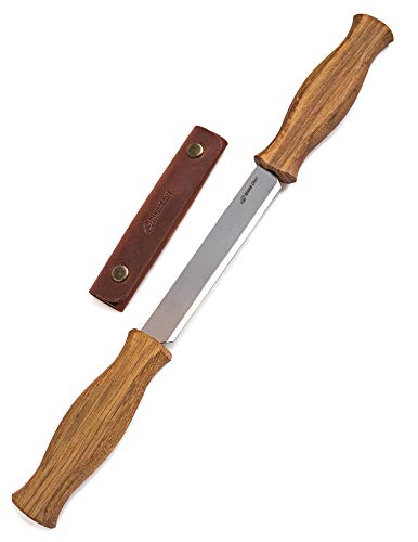 BeaverCraft Ziehmesser mit Lederscheide DK1S-4,3" Straight Shave Knife Holzschnitzwerkzeuge Handwerkzeug für die Holzbearbeitung von BeaverCraft